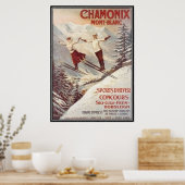 Chamonix, Mont-Blanc, Frankrijk - Poster (Keuken)