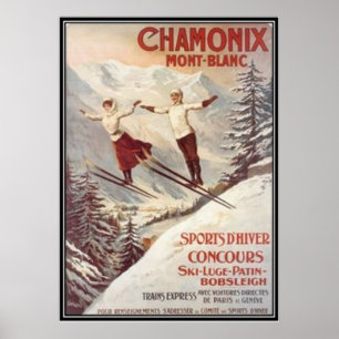  Chamonix, Mont-Blanc, Frankrijk - Poster