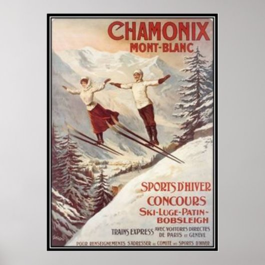  Chamonix, Mont-Blanc, Frankrijk - Poster (Voorkant)