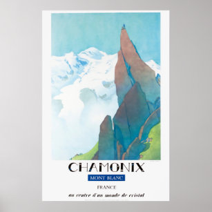 Chamonix, Mont-Blanc, Frankrijk, Poster van de Rei