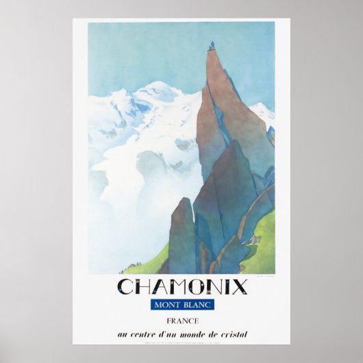 Chamonix, Mont-Blanc, Frankrijk, Poster van de Rei (Voorkant)