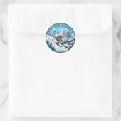 Chamonix Mont Blanc Frankrijk Ronde Sticker (Tas)