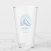 Chamonix Mont Blanc Frankrijk ski souvenir Glas (Achterkant)