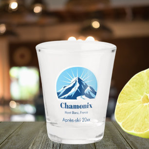 Chamonix Mont Blanc Frankrijk ski souvenir Shot Glas