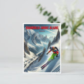 Chamonix Mont Blanc Frankrijk Skiën Briefkaart (Staand voorkant)