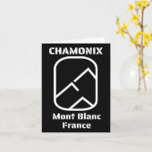 Chamonix Mont Blanc Frankrijk Skiën Snowboarden Kaart (Gele Bloem)