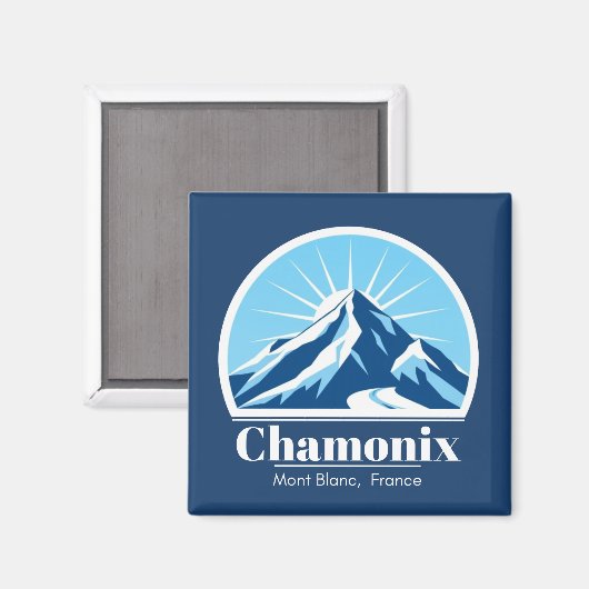Chamonix Mont Blanc Frankrijk souvenir Magneet (Voorkant / Achterkant)