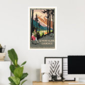 Chamonix Mont Blanc Frankrijk Vintage Reisposter Poster (Thuiskantoor)