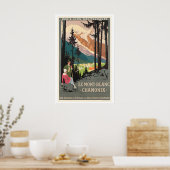 Chamonix Mont Blanc Frankrijk Vintage Reisposter Poster (Keuken)