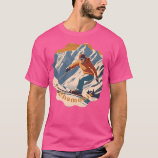 Chamonix Mont Blanc Frankrijk - Vintage Travel T-shirt