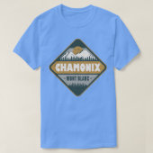 Chamonix Mont Blanc Frankrijk  wandelontwerp T-shirt (Design voorkant)
