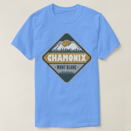 Chamonix Mont Blanc Frankrijk  wandelontwerp T-shirt (Design voorkant)