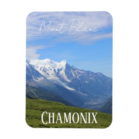 Chamonix, Mont Blanc, Franse Alpen, zomermagneet Magneet (Verticaal)