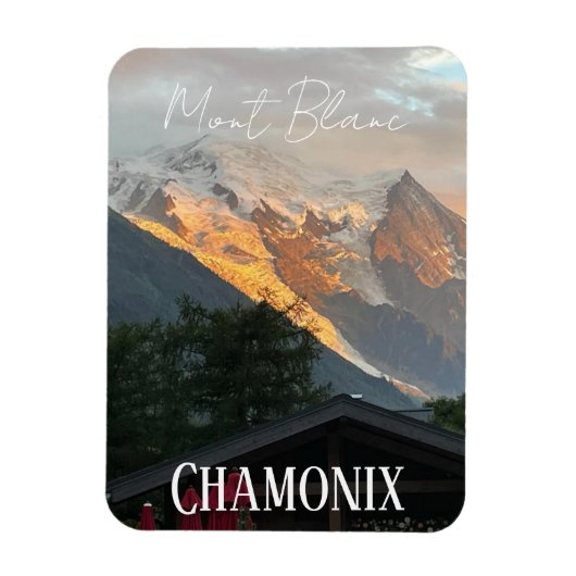 Chamonix, Mont Blanc, Franse Alpen, zomermagneet Magneet (Verticaal)