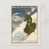 Chamonix Mont Blanc  Franse kiing Briefkaart (Voorkant)