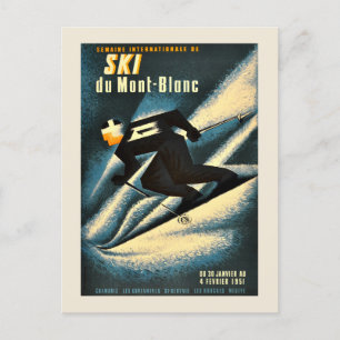 Chamonix Mont Blanc  Franse kiing Briefkaart