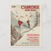 Chamonix Mont Blanc  Franse kiing Briefkaart (Voorkant)
