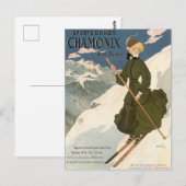 Chamonix Mont Blanc  Franse ski reizen Briefkaart (Voorkant / Achterkant)