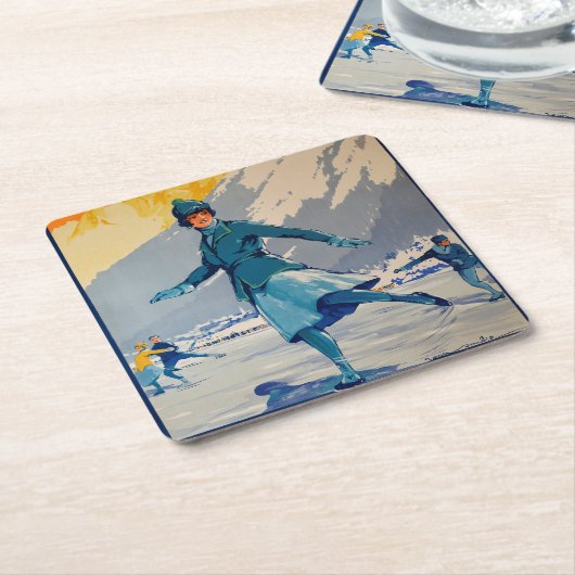 Chamonix - Mont Blanc Kartonnen Onderzetters (Schuin)