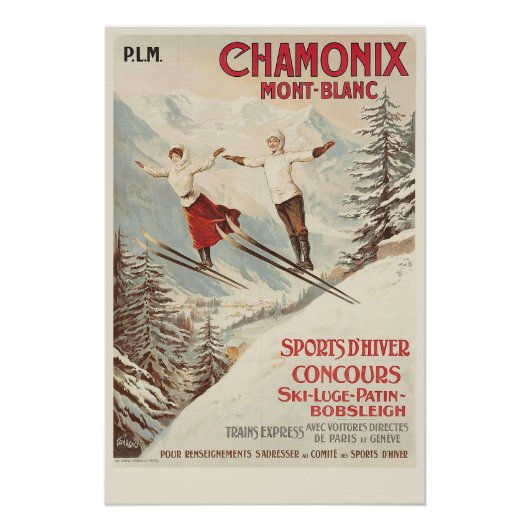 Chamonix Mont Blanc Poster (Voorkant)