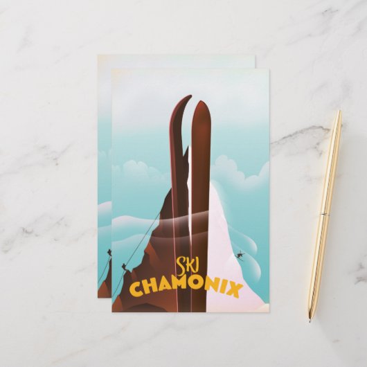 Chamonix-Mont-Blanc-poster (Voorkant / Achterkant in situ)