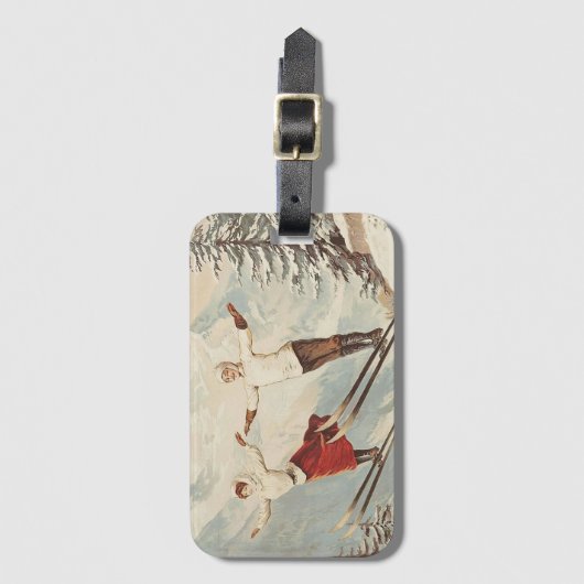 Chamonix Mont Blanc Poster Bagagelabel (Voorkant (verticaal))