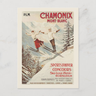 Chamonix Mont Blanc  Poster Briefkaart