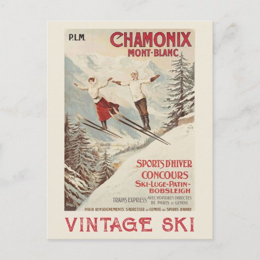Chamonix Mont Blanc  Poster Briefkaart (Voorkant)