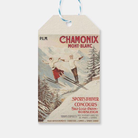 Chamonix Mont Blanc  Poster Cadeaulabel (Achterkant)
