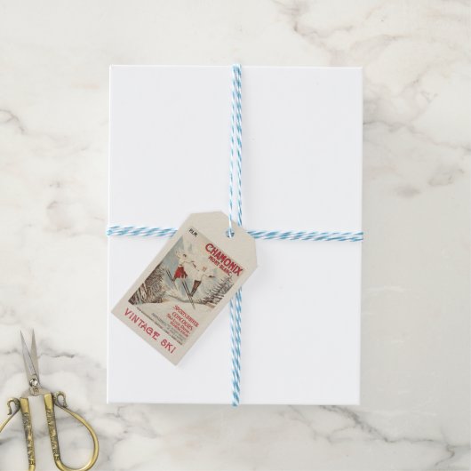 Chamonix Mont Blanc Poster Cadeaulabel (Met Touw)