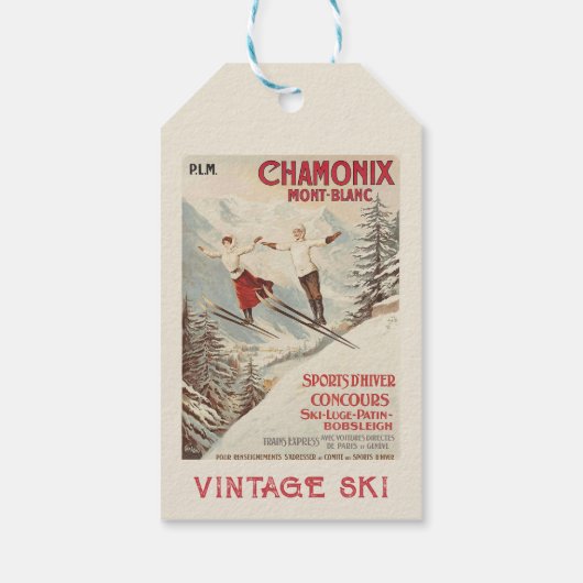 Chamonix Mont Blanc Poster Cadeaulabel (Achterkant)