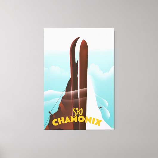 Chamonix-Mont-Blanc-poster Canvas Afdruk (Voorkant)