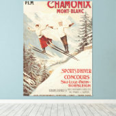 Chamonix Mont Blanc  Poster Canvas Afdruk (Insitu (Houten vloer))