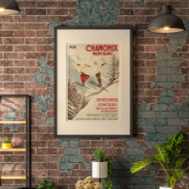 Chamonix Mont Blanc  Poster Canvas Afdruk