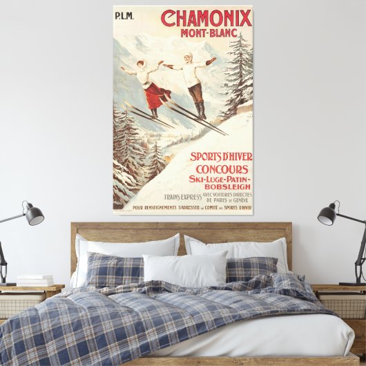 Chamonix Mont Blanc  Poster Canvas Afdruk (Insitu (Slaapkamer))