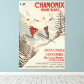 Chamonix Mont Blanc  Poster Canvas Afdruk (Insitu (Houten vloer))