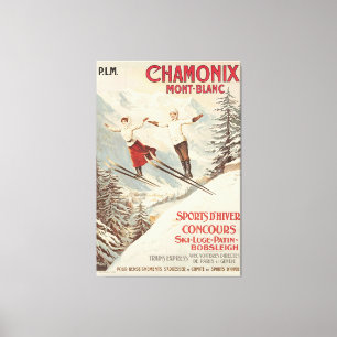 Chamonix Mont Blanc Poster Canvas Afdruk