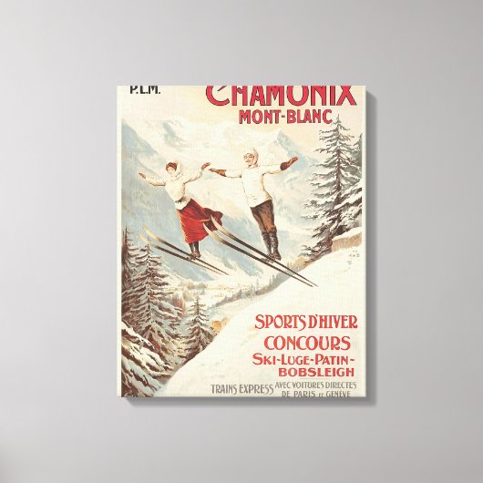 Chamonix Mont Blanc Poster Canvas Afdruk (Voorkant)