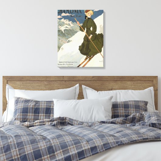 Chamonix Mont Blanc Poster Canvas Afdruk (Insitu (Slaapkamer))