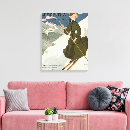 Chamonix Mont Blanc Poster Canvas Afdruk (Insitu (Woonkamer))