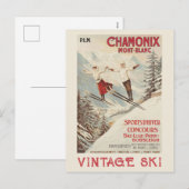 Chamonix Mont Blanc  Poster Feestdagenkaart (Voorkant / Achterkant)