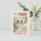 Chamonix Mont Blanc  Poster Feestdagenkaart (Staand voorkant)