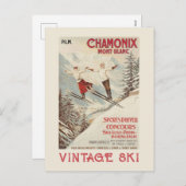 Chamonix Mont Blanc  Poster Feestdagenkaart (Voorkant / Achterkant)