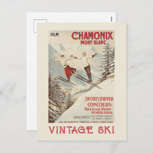 Chamonix Mont Blanc  Poster Feestdagenkaart