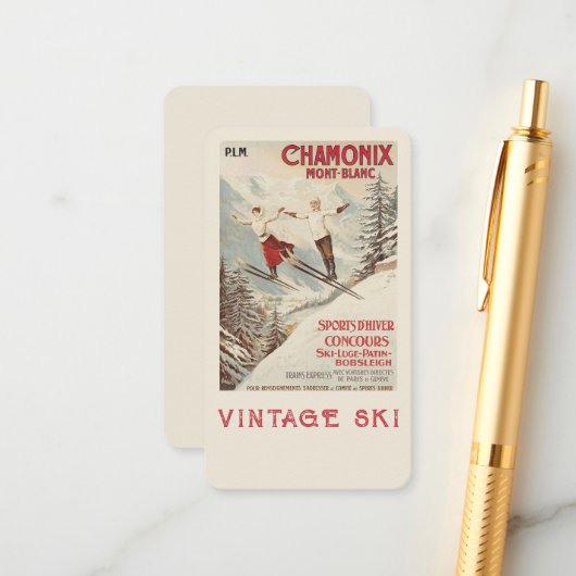 Chamonix Mont Blanc  Poster Informatiekaartje (Voorkant / Achterkant in situ)