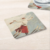 Chamonix Mont Blanc  Poster Kartonnen Onderzetters (Schuin)