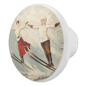 Chamonix Mont Blanc Poster Keramische Knop (Rechts)