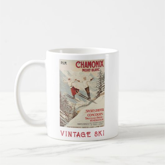 Chamonix Mont Blanc  Poster Koffiemok (Links)