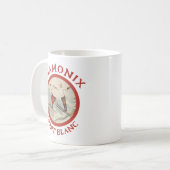 Chamonix Mont Blanc  Poster Koffiemok (Voorkant links)