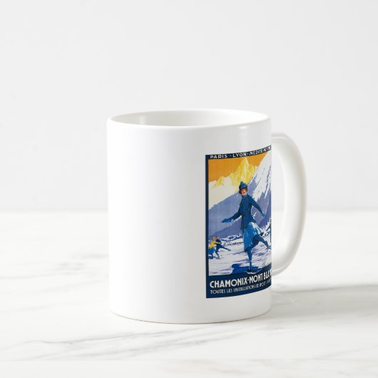  Chamonix - Mont Blanc-Poster Koffiemok (Voorkant rechts)